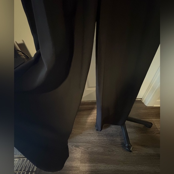 ASOS DESIGN Plunge Tux Jumpsuit With Wide Leg In Black Size 4 - Picture 2 of 13